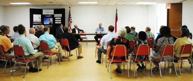 Gene Conti, Secretary for the NC Department of Transportation, met at the Albemarle Commission with our region's public officials to discuss transportation issues.