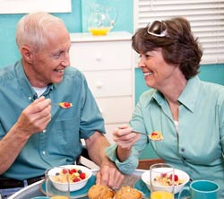 two people having breakfast